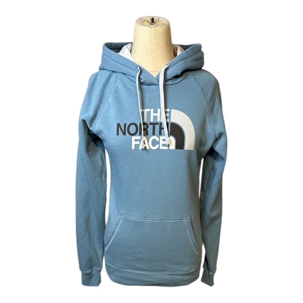 The North Face Women’s Hoodie Small Blue Logo Pullover Sweatshirt